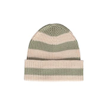 Acorn Kids Tokyo Merino Beanie Sage Stripe in Sage