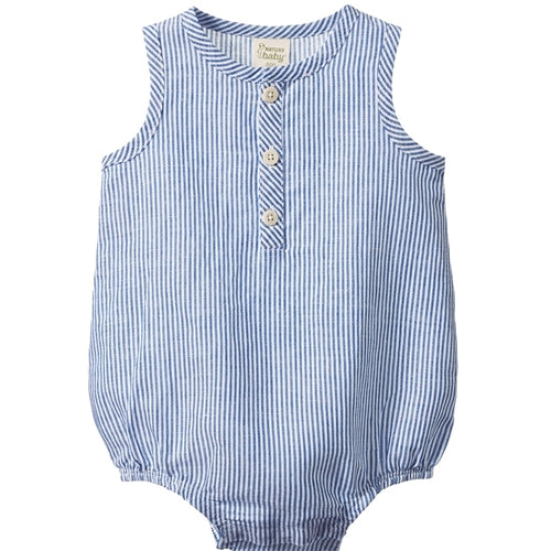 Nature Baby - Cedar Suit Linen - Blue Stripe (NBSS25)
