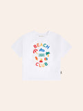 HUXBABY Beach Club Emb Drop Shoulder Tee in Single