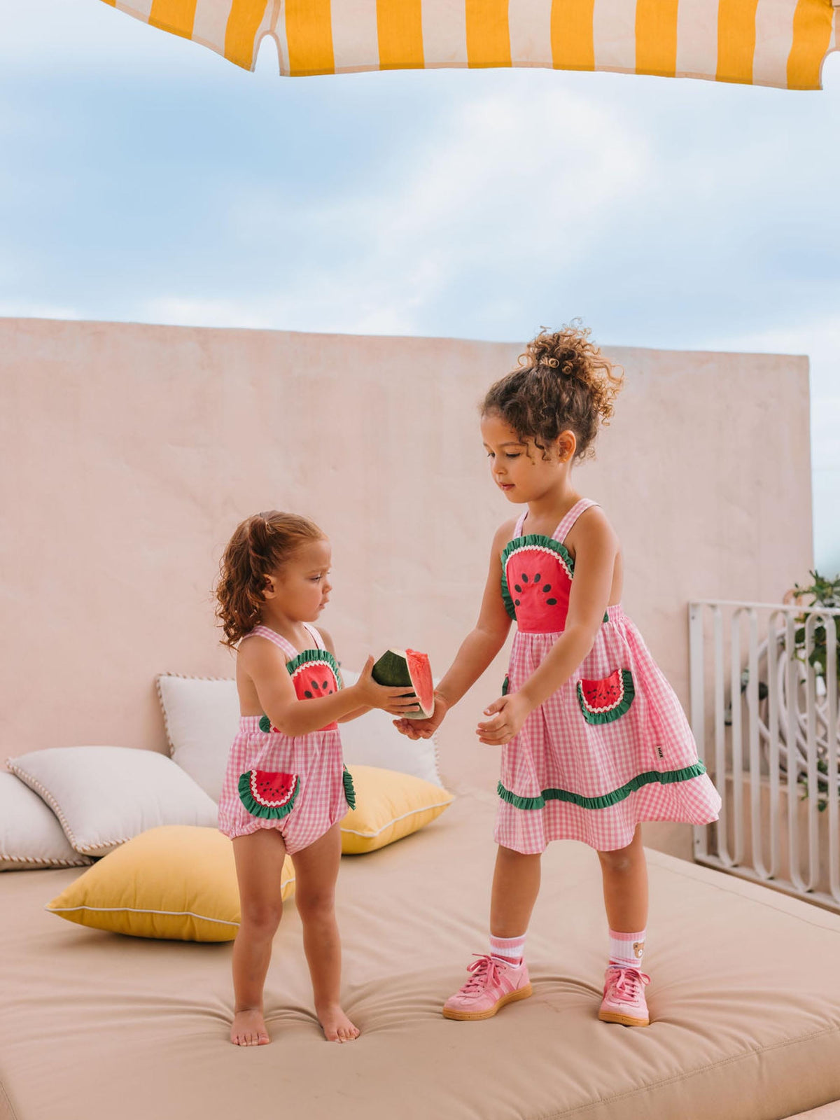 HUXBABY One-In-A-Melon Check Dress in Single