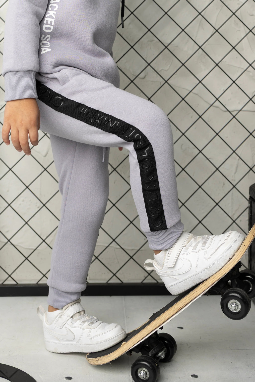 Cracked Soda - Milo Black Strip Trackpant
