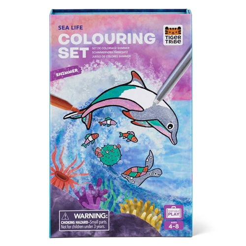 Tiger Tribe - Shimmer Colouring Set - Sea Life