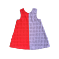 Grown Bubble Terry Towelling Dress - Fiesta & Mauve in Single