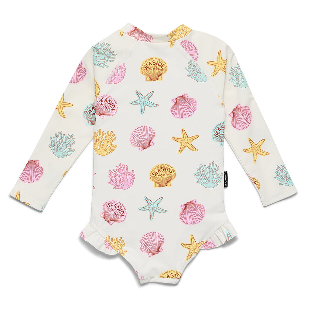 Crywolf LONG SLEEVE SWIMSUIT Shell in Single