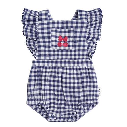 HUX - Frilly Playsuit Cherry Pie Check
