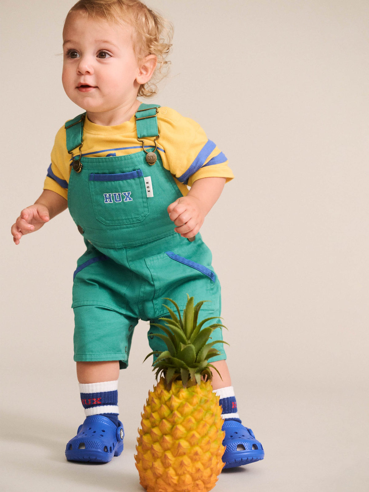 HUXBABY Vintage Green Hux Shortall in VINTAGE GREEN