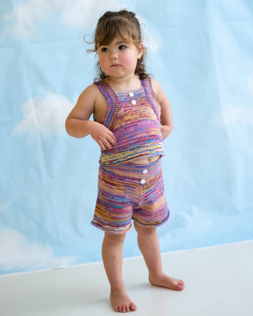 Grown Knitted Shorts - Rainbow in Single