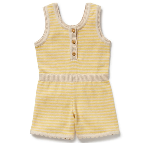 Wilson & Frenchy - Sunny Sorbet Organic Knitted Stripe Playsuit (WFS25)