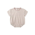 Quincy Mae - Relaxed SS Bubble Romper - Pink Stripe