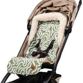 OIOI - Cozy Fleece Pram Liner - Green Squiggle