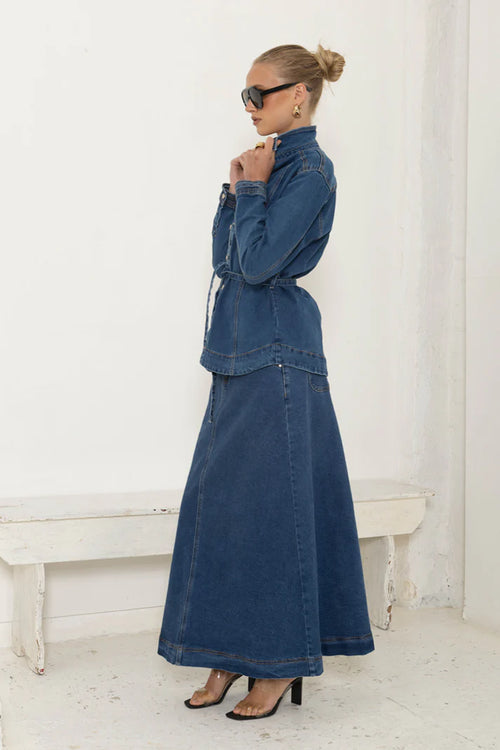 AVE - AIRFORCE DK DENIM SKIRT