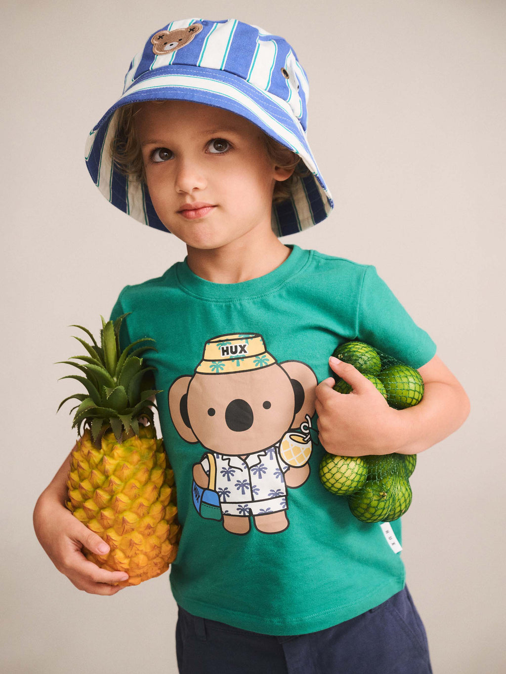 HUXBABY Vacay Kel Tee in VINTAGE GREEN