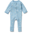 Wilson & Frenchy - Sunny Seagulls Organic Pointelle Zipsuit with Feet (WFS25)