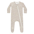 Quincy Mae - Bamboo Zip Footie - Purple Floral