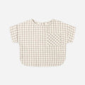 Quincy Mae - Woven Boxy Top - Cedar Check