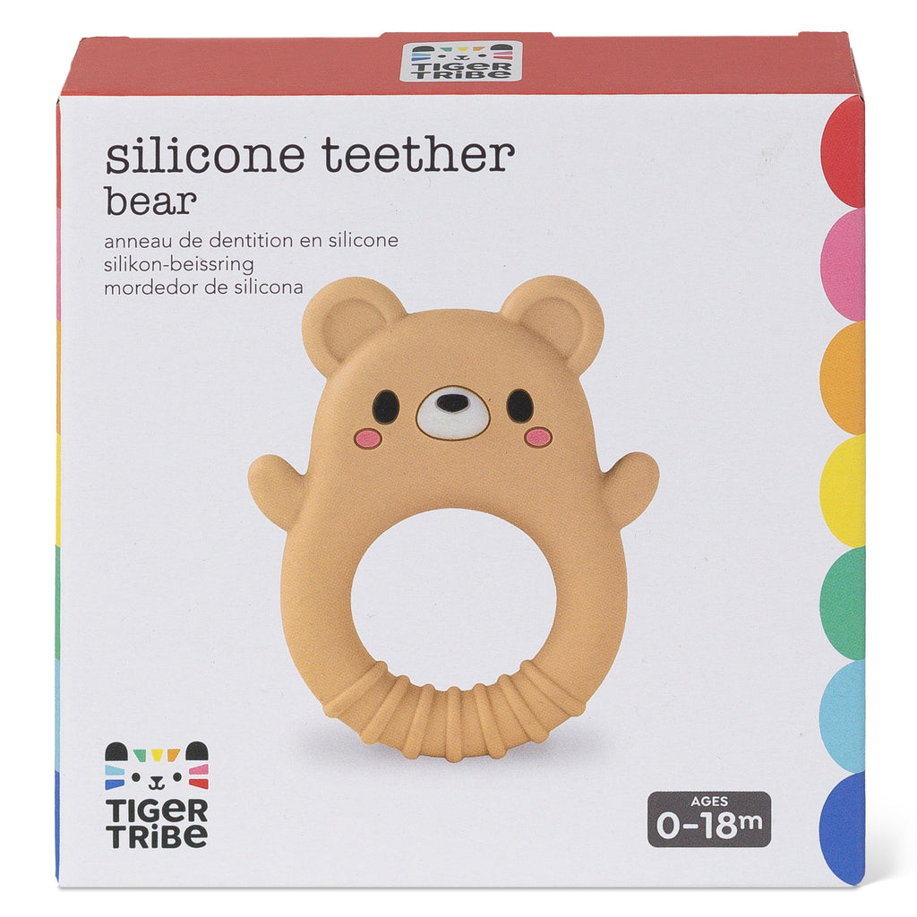 Tiger Tribe Silicone Teether - Bear in Single