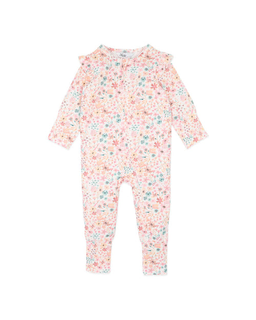 Bébé by Minihaha Fern Floral Organic Zipsuit in MULTI