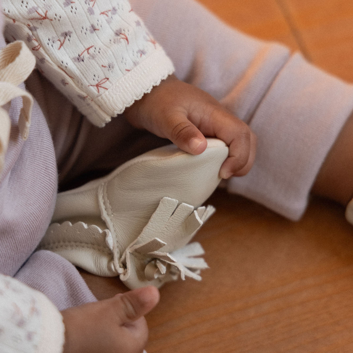 Nature Baby Cotton Drawstring Pants in Lilac