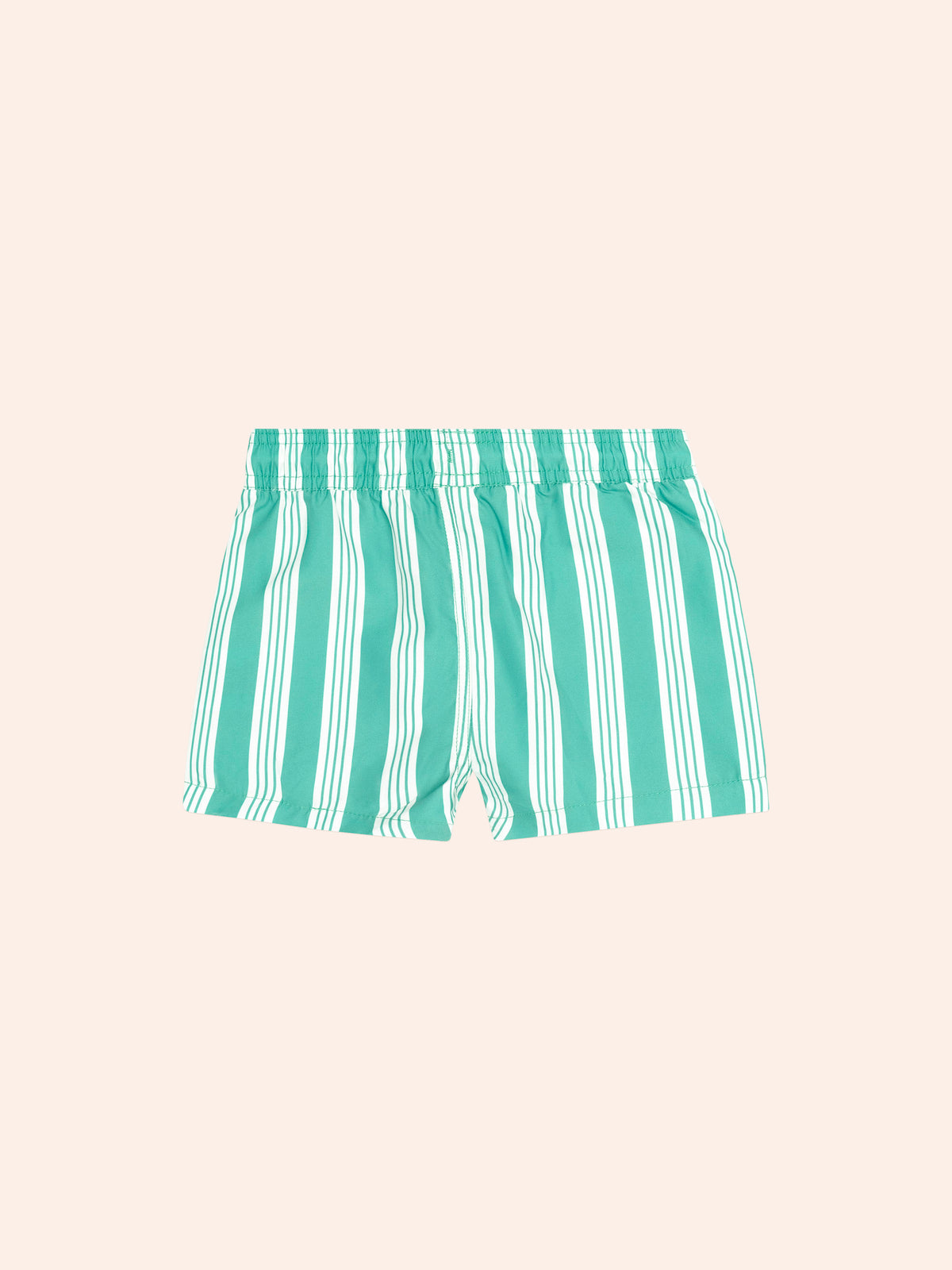 HUXBABY VINTAGE GREEN STRIPE BOARDSHORT in VINTAGE GREEN/ALMOND MILK STRIPE