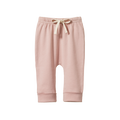 Nature Baby Cotton Drawstring Pants in Rose Dust