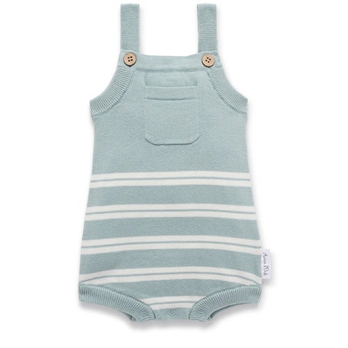 Aster & Oak - Eucalptus Stripe Knit Romper (AOS25)