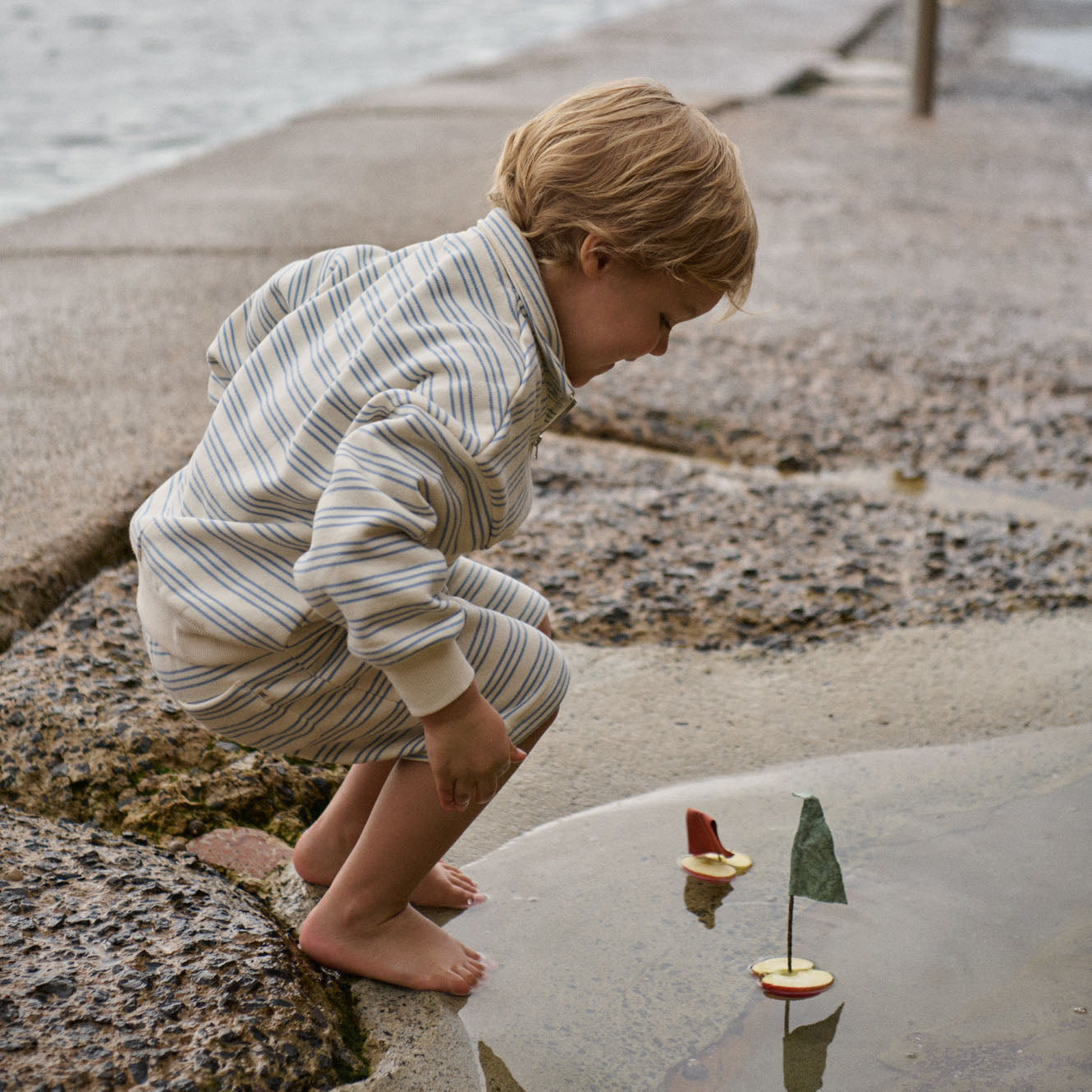 Nature Baby Camper Sweater in Stripe Trio