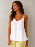 La Sofia VLST877 (25T842) - RAVELLO LINEN TOP - WHITE in White