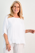 La Sofia VLST720 (64296) - GISELLA SILK TOP - WHITE in White