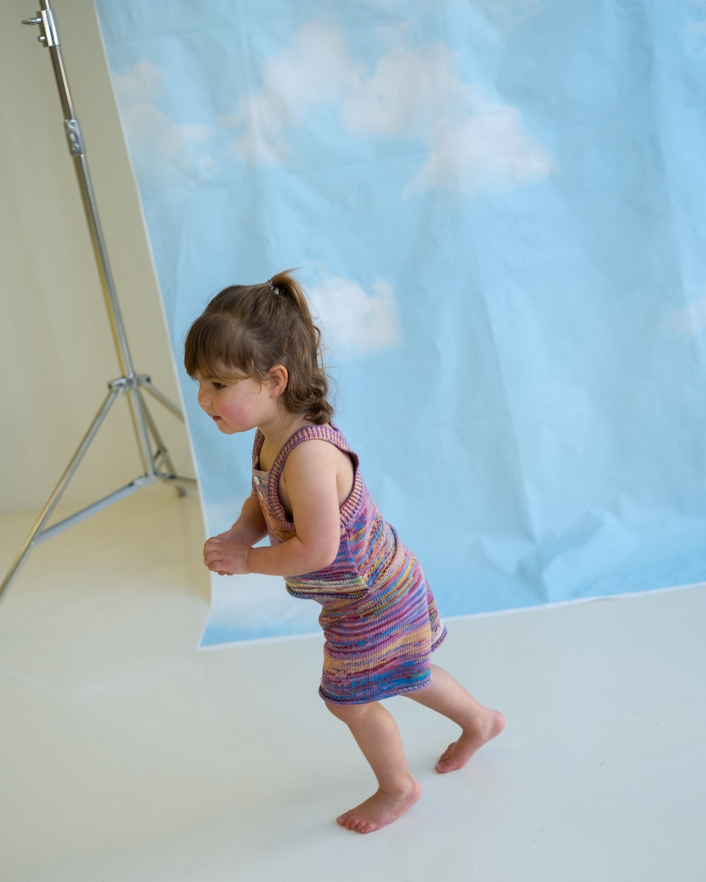 Grown Knitted Singlet Top - Rainbow in Single