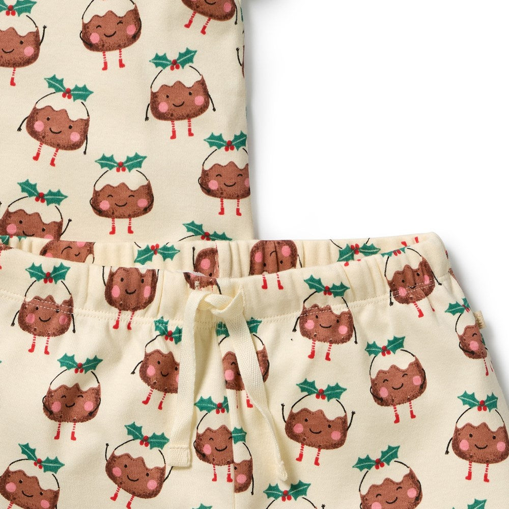 Wilson and Frenchy Little Pudin Organic Rib Short Sleeved Pyjamas in Little Pudin