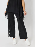 Clarity Traveller Button Hem Pant - Black in Black