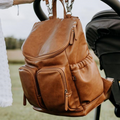 OIOI - Faux Leather Back Pack - TAN