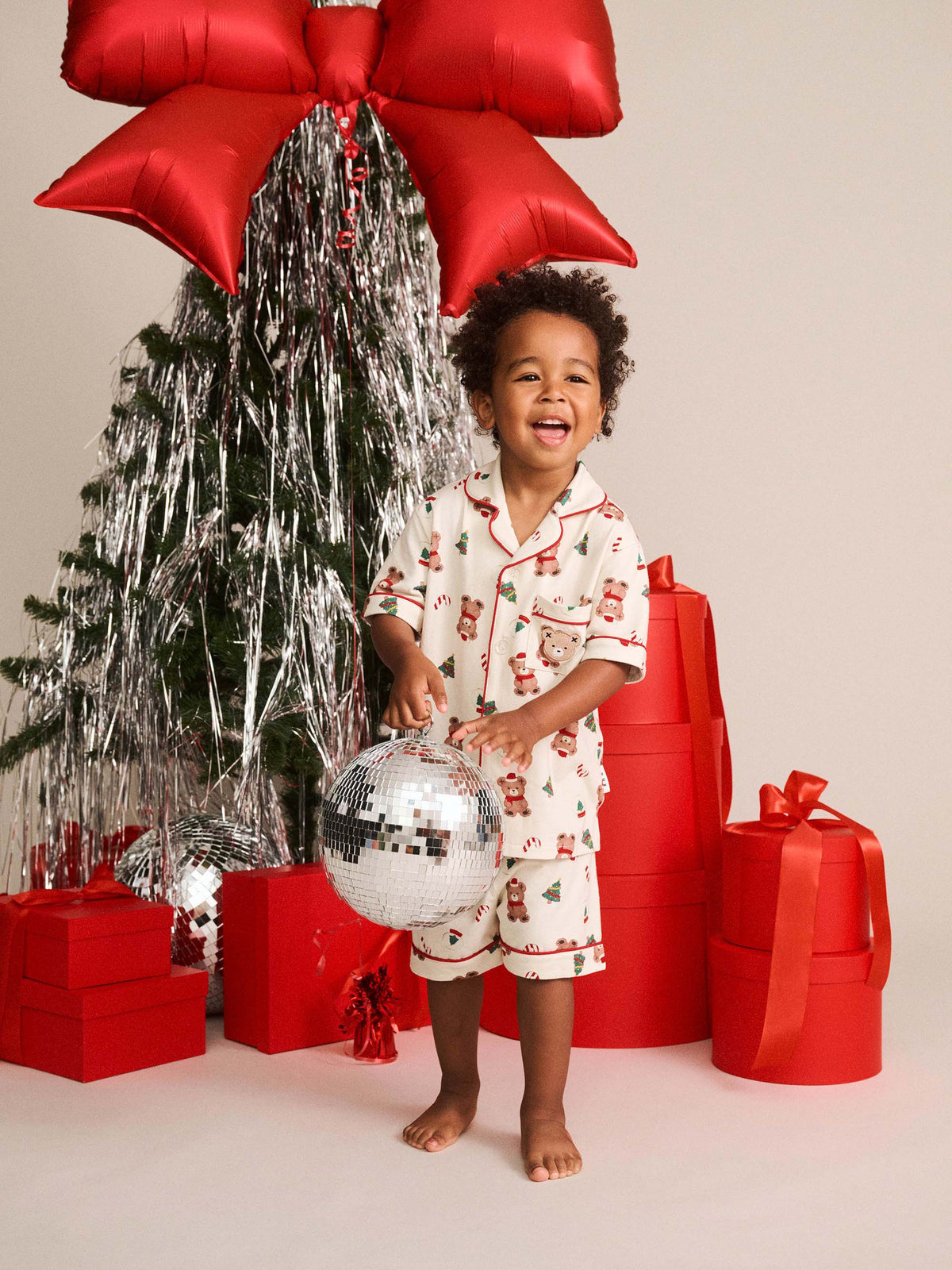 HUXBABY FESTIVE HUX PJ SET in EGGNOG
