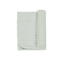Quincy Mae - Bamboo Swaddle - Sage Grid (QMS25)