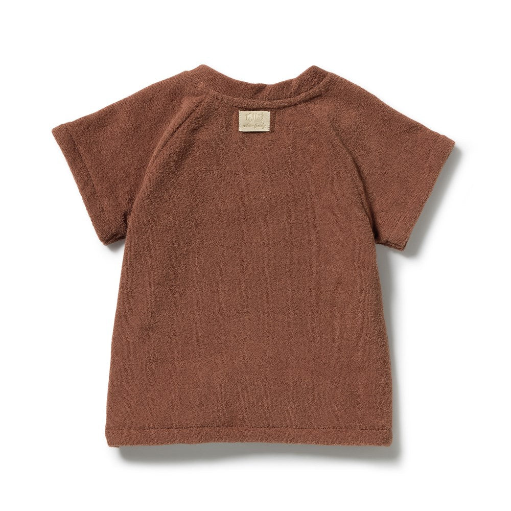 Wilson and Frenchy Cherry Cola Organic Terry Tee in Cherry Cola