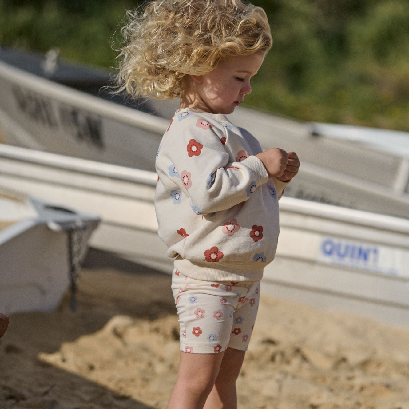 Nature Baby Emerson Sweater in Flora Stamp Print
