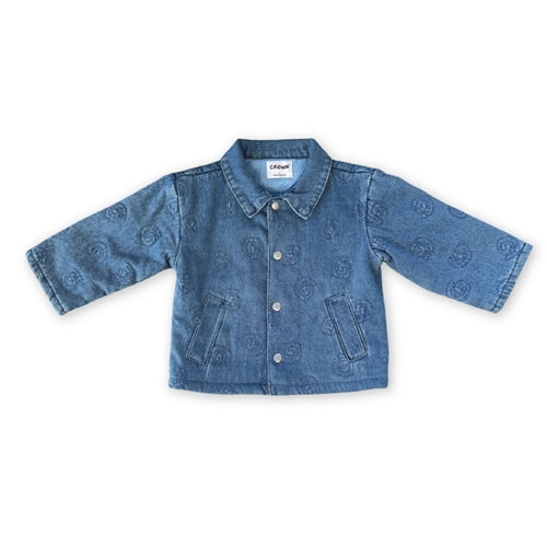 Grown - Quilted Swirl Denim Jacket