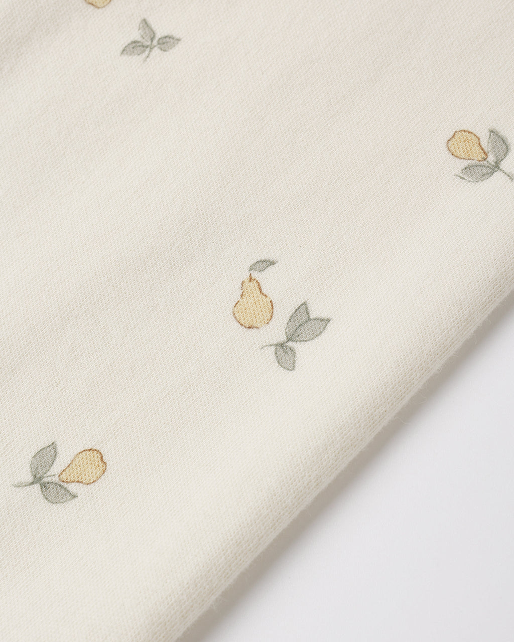 Quincy Mae Zip Long Sleeve Sleeper Footie Pears in NATURAL
