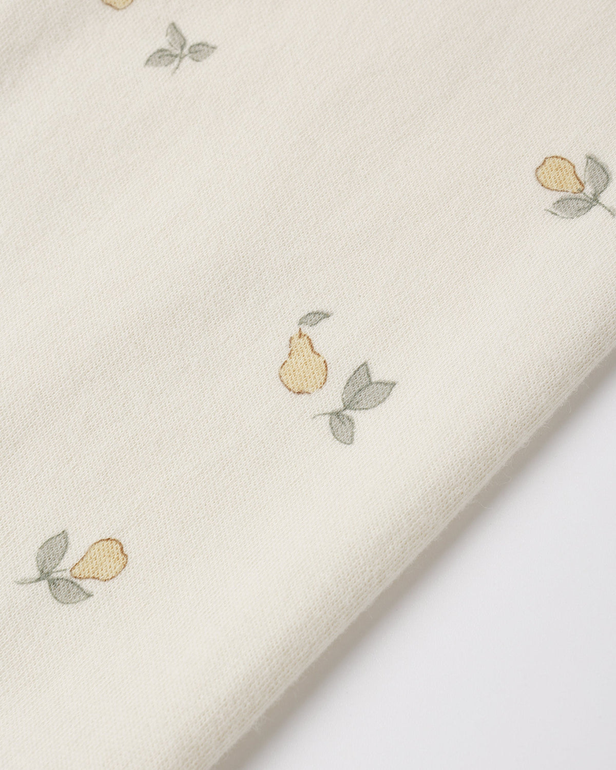 Quincy Mae Zip Long Sleeve Sleeper Footie Pears in NATURAL