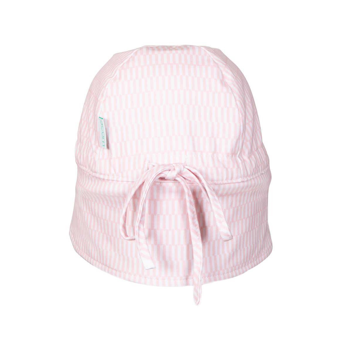 Acorn Kids Pink Sprinkle Soft Jersey Flap Cap in Pink and Cream