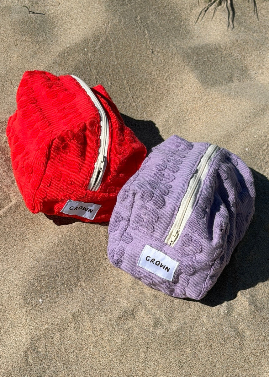 Grown Bubble Terry Towelling Pouch - Fiesta in Single