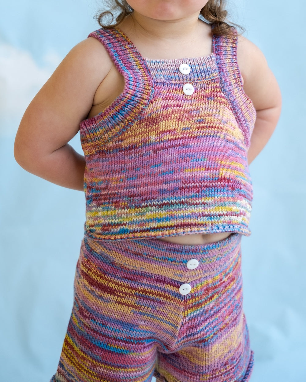 Grown Knitted Shorts - Rainbow in Single