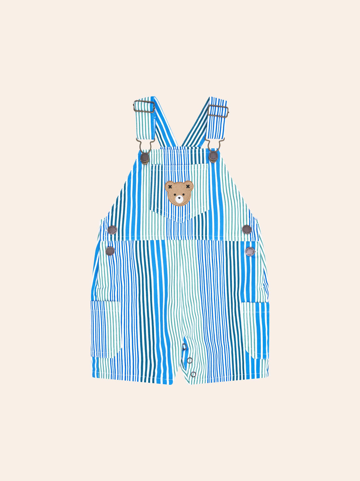 HUXBABY Beach Club Hux Variegated Stripe Shortall in Single