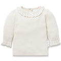 Aster & Oak - Ivory Pointelle Long Sleeve Top