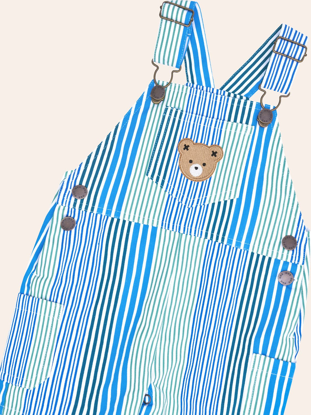 HUXBABY Beach Club Hux Variegated Stripe Shortall in Single
