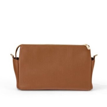OIOI - Multitasker Pram Caddy - Chestnut Brown Vegan Leather