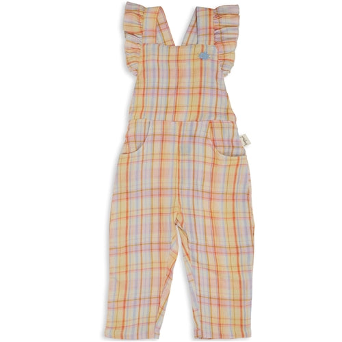 Kapow - Rainbow Plaid Ruffle Dungarees (KS25)