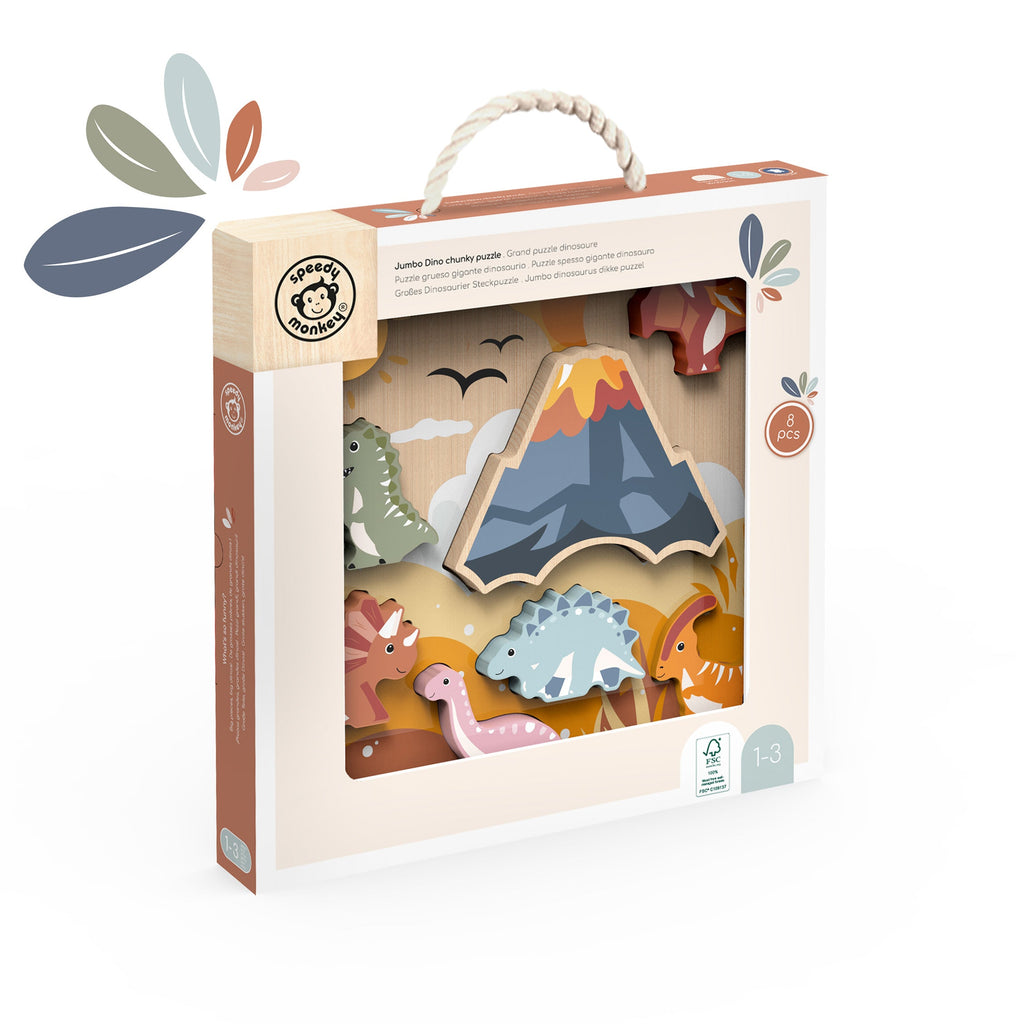 Speedy Monkey Dinosaur Chunky Puzzle in Single