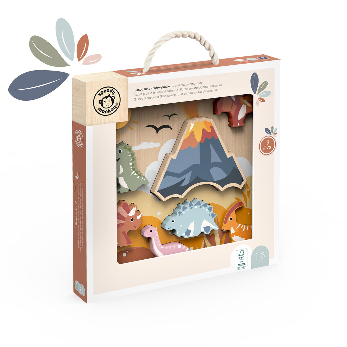 Speedy Monkey Dinosaur Chunky Puzzle in Single