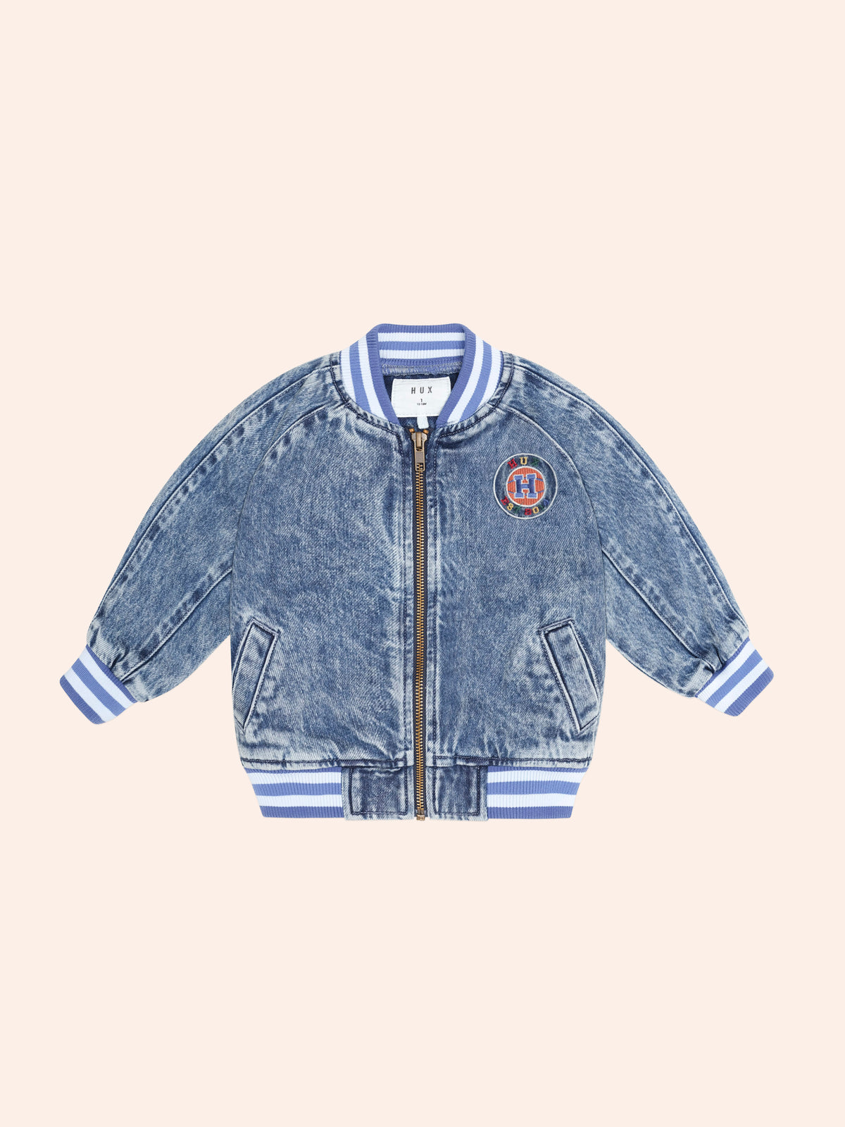 HUXBABY DREAMY DENIM BOMBER JACKET in DENIM